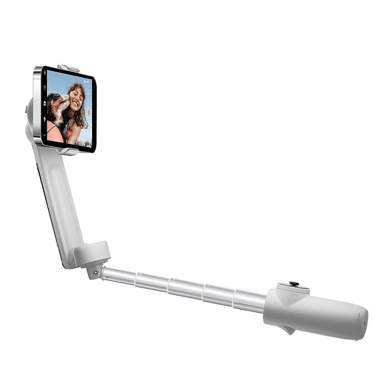 Insta360 Flow Stabilizer, lungime selfie stick incorporat 215mm, dimensiune trepied incorporat 80mm, alb