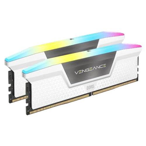 Memorie RAM Corsair Vengeance RGB White 32GB DDR5 6000MHz CL36 Kit of 2