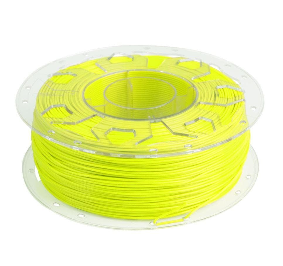 CREALITY CR PLA 3D Printer Filament, 1kg, fluorescent yellow, Printing temperature: 190-220, Filament diameter: 1.75mm, Tensile strength: 60MPa, Size of filament wheel: Diameter 200mm, height 66mm, hole diameter 56mm. Utilizare: pana la 6 luni de la deschiderea ambalajului.