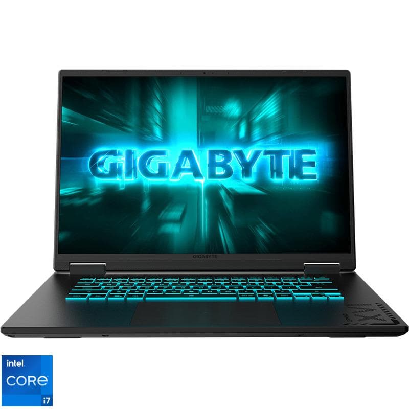 Laptop Gaming GIGABYTE A16, cu procesor Intel Core 13620H, 16'' IPS, 16 GB DDR5, 1 TB SSD, NVIDIA GeForce RTX 5050, 8GB GDDR7, Fr OS