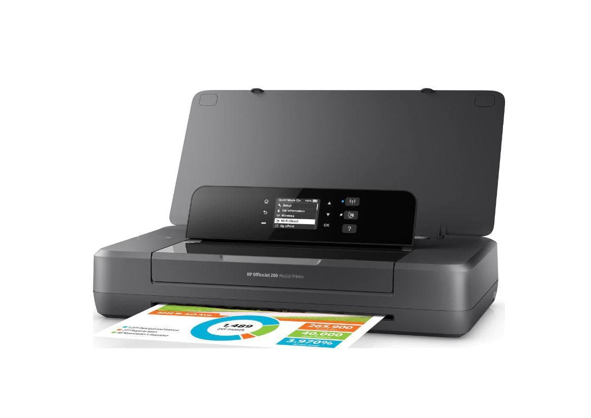 Imprimanta inkjet A4 HP OfficeJet 200 Mobile Printer CZ993A HP OfficeJet 200 Mobile Printer; A4, color, portabila, viteza (ISO) : max 10ppm black, 7 ppm color (CA), 9 ppm black, 6 ppm color (baterie), fpo 12 sec black (CA), 14 sec color (CA), 12 sec mono, 15 sec color (baterie), rezolutie