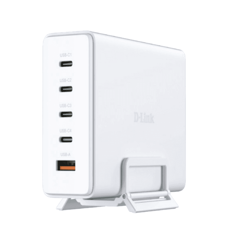 D-Link DCF-241. Charger type: Indoor, Power source type: AC, Charger compatibility: Universal. Input voltage: 110 - 240 V. USB Type-C ports quantity: 4, Fast charging, Power protection features: Overheating, Over current, Over voltage, Overcharge, Short circuit. Product colour: White
