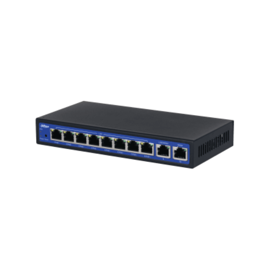 DAHUA WIRELESS ACCESS CONTROLLER DH-EAC10-P, Sursa POE 64W, Interfata: 10 x 10/100/1000 Mbps, WAN 1 × 1000 Mbps, IP20, Standarde retea: 802.11n;802.11b;802.11ax;802.11a;802.11g;802.11ac, Procesor 880 MHz Dual core, IPv4 Forwarding 1 Gbps.