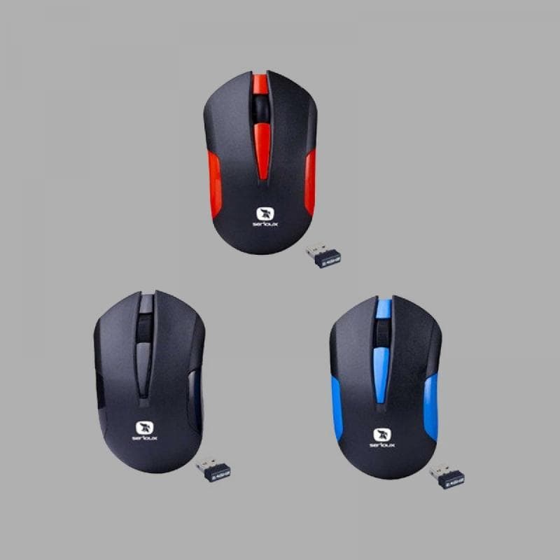 Mouse Serioux wireless, Drago 300, 1000dpi, negru, baterie AA inclusa ,receptor nano, blister, USB