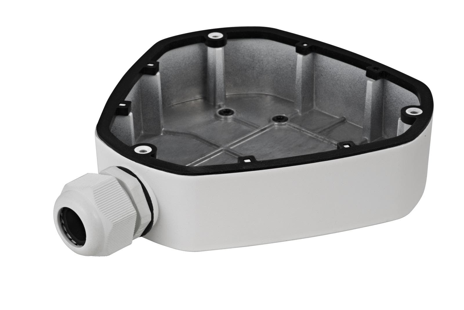 Hikvision Junction box DS-1280ZJ-DM25; compatibil cu DS-2CD6332FWD-XXX, DS-2CD6362F-XXX; aluminiu, alb.