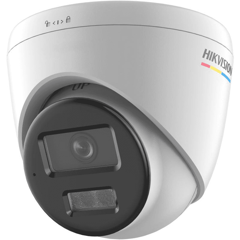 Camera de supraveghere IP Turret 2MP ColorVu Hikvision DS-2CD1327G2H- LIU(2.8MM), lentila fixa 2.8mm, iluminare: Color: 0.0005 Lux @ (F1.0, AGC ON),B/W: 0 Lux with IR: 30m, microfon incorporat, interfata: 1 x RJ45 10 M/100 M self-adaptive Ethernet port, alarma la evenimente: Motion detection