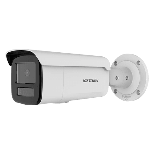Camera de supraveghere IP Bullet 4MP Hikvision DS-2CD2T43G2- LIS2U/SL(2.8MM), lentila fixa 2.8mm, iluminare min: Color: 0.005 Lux @ (F1.6, AGC ON),B/W: 0 Lux cu IR 60m, microfon incorporat, difuzor incorporat, interfata audio: 1/1, alarma: 1/1, slot card de memorie: microSD/microSDHC/microSDXC maxim