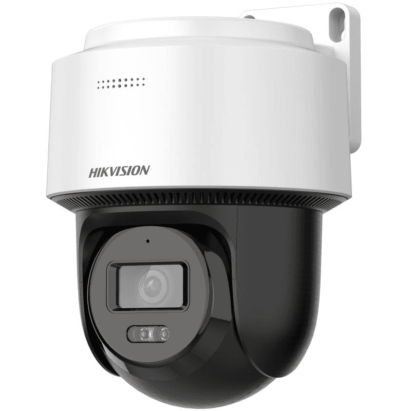 Camera de supraveghere IP PT Hikvision DS-2DE2C400MWG-E(4MM), lentila fixa: 4mm, iluminare: Color: 0.01 Lux @ (F2.0, AGC ON),B/W: 0.005 Lux @ (F2.0, AGC ON),0 Lux, IR: 30m, lumina alba: 30m, microfon si difuzor incorporat, slot card de memorie: microSD/microSDHC/microSDXC card, up to 512 GB, alarma