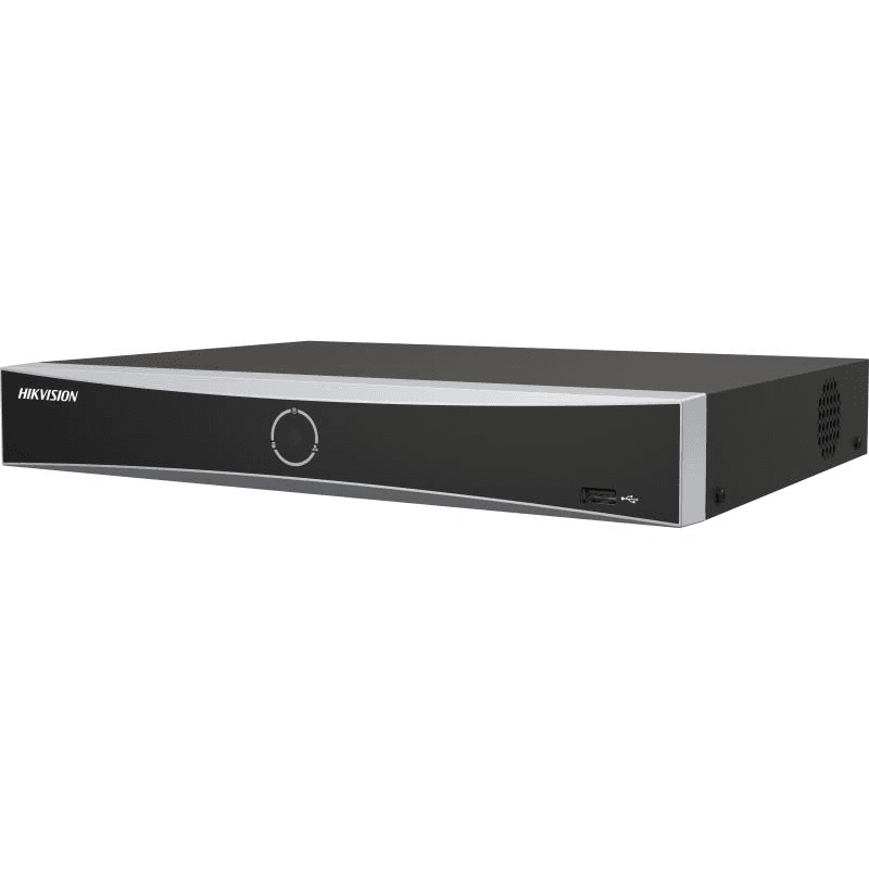 NVR Hikvision 8 canale AcuSeek K Vpro DS-7608NXI-K1/8P/VPRO; 3-ch@12 MP or 6-ch@8 MP or 12-ch@4 MP or 24-ch@1080p decoding capacity, H.265 +/H.265/H.264+/H.264, iesiri: HDMI/VGA, 1x SATA max 16TB pe HDD, AI by NVR: Facial recognition, perimeter protection, motion detection 2.0, AcuSearch, AcuSeek