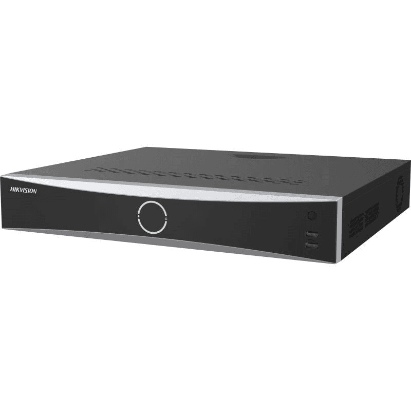 NVR Hikvision 16 canale AcuSeek DS-7716NXI-I4/VPRO; Up to 16-ch AcuSeek and AcuSearch function, Up to 8-ch facial recognition for face picture, Up to 16-ch IP camera inputs, Up to 32-ch 1080p decoding capability, H.265+/H.265/H.264+/H.264, iesiri: HDMI/VGA, 4x SATA max 20TB pe HDD, AI by NVR: Facial