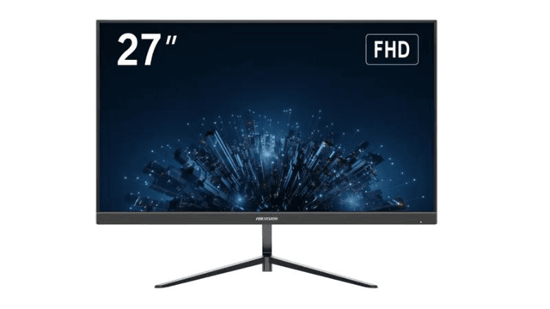 Monitor Hikvision 27" DS-D5027F3-2P2S; E-LED backlight, 8 bit LVDS FHD; Multiple inputs: HDMI1.4 ×1，VGA×1，Line-In × 1; difuzor incorporat; Brightness: 300 cd/m2; Contrast: 1300:1; Response Time: 14ms; Working condition: 7*24h; VESA: 100 mm ×100 mm ( 4-M4 × 10 mm); Dimensiuni: 24.16 (W) ×14.5 (H) ×