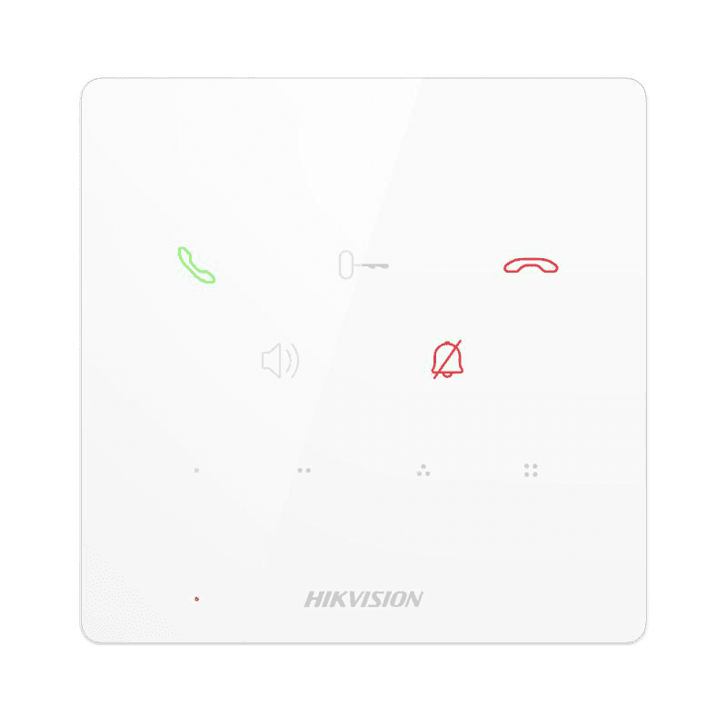 Post interior interfon audio Hikvision DS-KH6000-E1/WH, 9 butoane, microfon inclus, difuzor inclus, interfata: 1 RJ-45 100 Mbps, alimentare: IEEE802.3af, Standard PoE,12 VDC, temperatura de functionare: -10 °C to 50 °C
