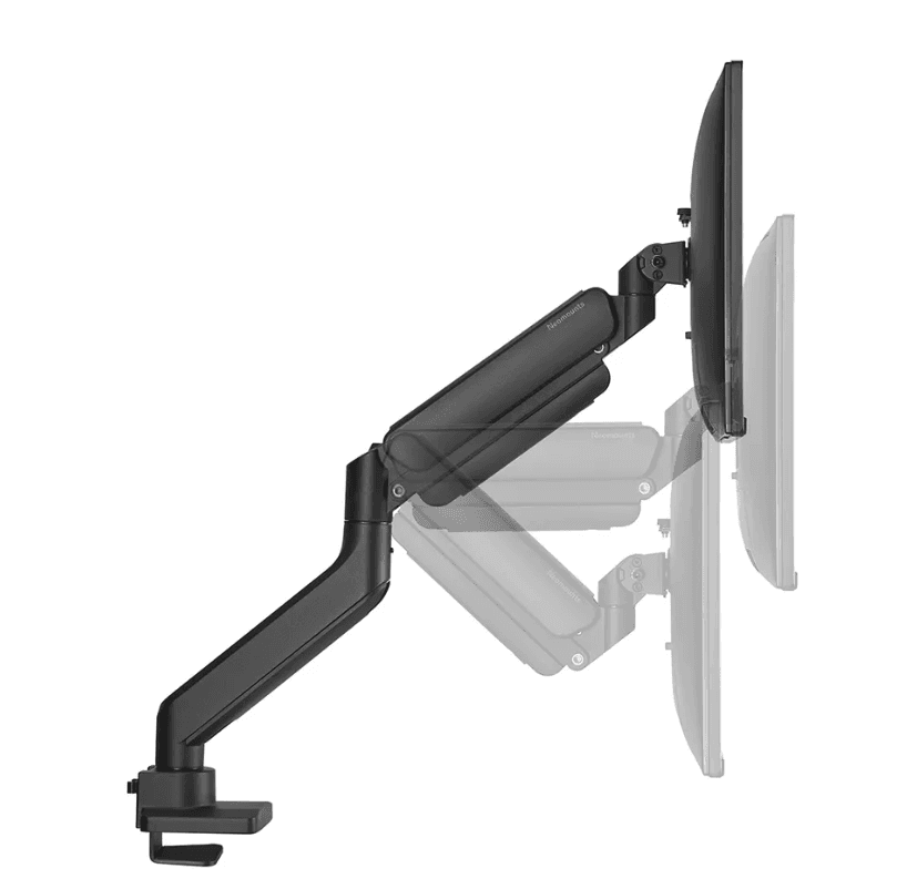 Brat monitor Neomounts DS70-450BL1; pentru display-uri cu diagonale 17"-42", sistem de prindere VESA 75x75~100x100, greutate maxima suportata 15kg, full motion, tilt +45°, swivel 90°, rotate 180°; gas spring; culoare negru. Garantie 5 ani