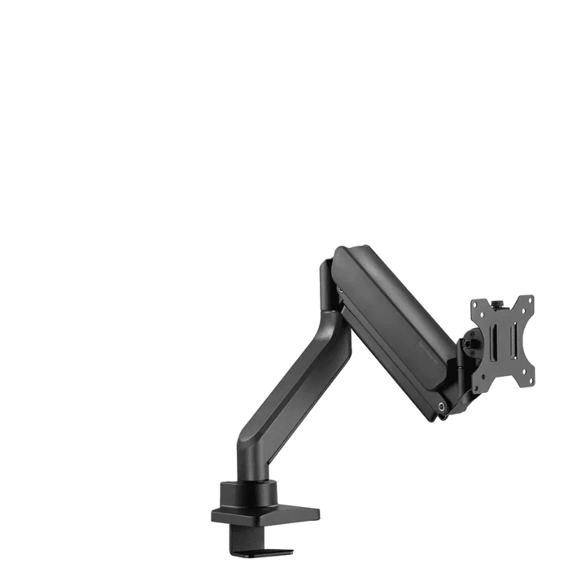 Brat monitor Neomounts DS70-450BL1; pentru display-uri cu diagonale 17"-42", sistem de prindere VESA 75x75~100x100, greutate maxima suportata 15kg, full motion, tilt +45°, swivel 90°, rotate 180°; gas spring; culoare negru. Garantie 5 ani
