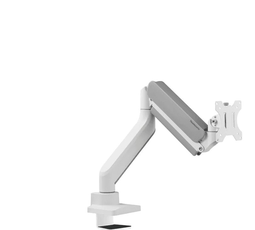 Brat monitor Neomounts DS70-450WH1; pentru display-uri cu diagonale 17"-42", sistem de prindere VESA 75x75~100x100, greutate maxima suportata 15kg, full motion, tilt +45°, swivel 90°, rotate 180°; gas spring; culoare alb. Garantie 5 ani