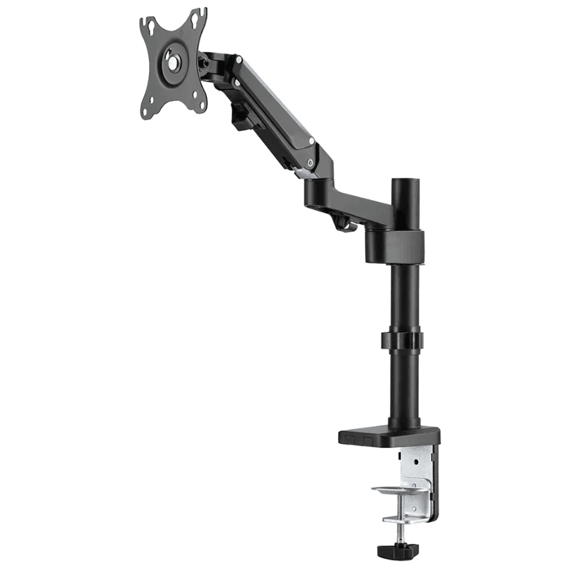 Brat monitor Neomounts DS70-750BL1; pentru display-uri cu diagonale 17"-27", sistem de prindere VESA 75x75~100x100, greutate maxima suportata 7kg, full motion, tilt +45°, swivel 90°, rotate 180°; gas spring; culoare negru. Garantie 5 ani