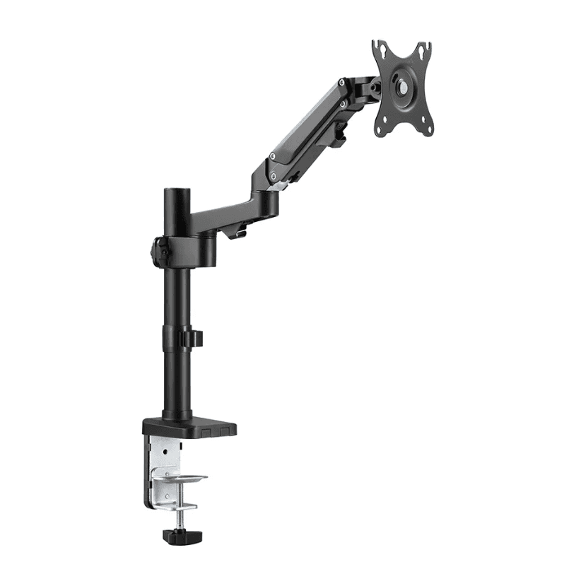 Brat monitor Neomounts DS70-750BL1; pentru display-uri cu diagonale 17"-27", sistem de prindere VESA 75x75~100x100, greutate maxima suportata 7kg, full motion, tilt +45°, swivel 90°, rotate 180°; gas spring; culoare negru. Garantie 5 ani