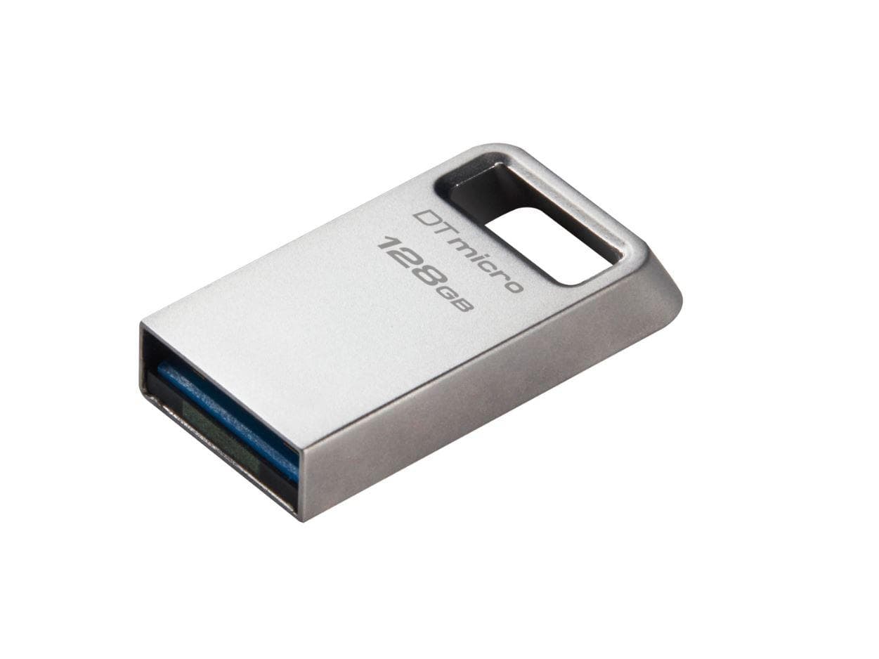 Memorie USB Flash Drive Kingston 128GB Data Traveler Micro, USB 3.2 Gen1, Metalic