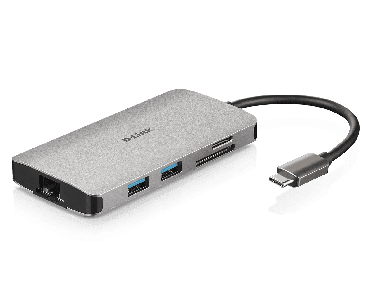 Hub USB DLINK DUB-M810, 8 porturi 3.0, gri