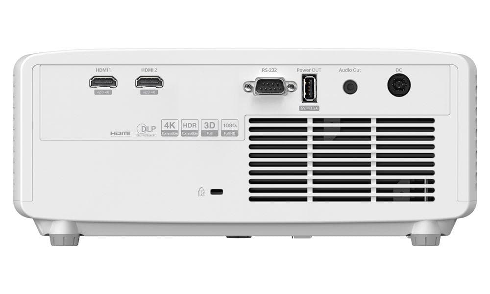 Videoproiector Optoma ZH400, DLP laser FHD 1920*1080, 4.000 lumeni, 2.000.000:1, 16:9/ 4:3/ 16:10, 30.000 ore, distanta maxima de proiectie 10 m, dimensiune maxima imagine 7.62 m/ 300"", 2* HDMI, USB-A power 1.5A, RS232, audio out, 27-32 dB, boxa 15W, 3D, Security bar, Kensington Lock, protejare cu