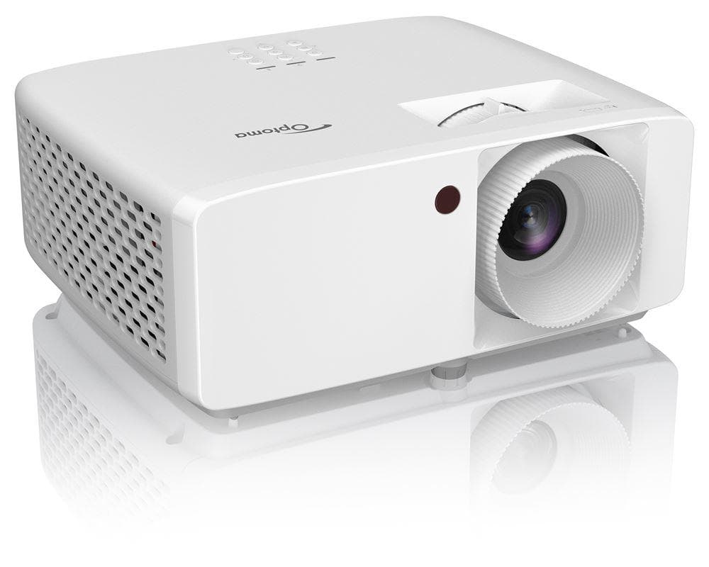 Videoproiector Optoma ZH400, DLP laser FHD 1920*1080, 4.000 lumeni, 2.000.000:1, 16:9/ 4:3/ 16:10, 30.000 ore, distanta maxima de proiectie 10 m, dimensiune maxima imagine 7.62 m/ 300"", 2* HDMI, USB-A power 1.5A, RS232, audio out, 27-32 dB, boxa 15W, 3D, Security bar, Kensington Lock, protejare cu