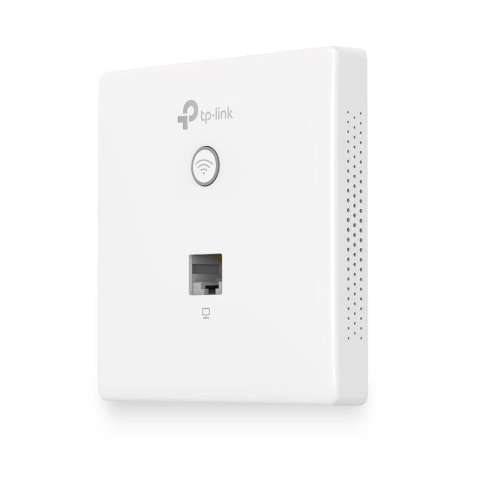 Wireless Access Point TP-Link EAP230-WALL, 1× 10/100/1000 Mbps Ethernet Port, 802.3af/802.3at PoE, 2 Dual-Band Antennas, 2.4 GHz: 2× 4 dBi, 5 GHz: 2× 3.6 dBi, Mounting: Wall Plate Mounting, Wireless Standards: IEEE 802.11n/g/b/ac, 5 GHz: 867 Mbps, 2.4 GHz: 300 Mbps, Omada AC1200 Wireless MU-MIMO