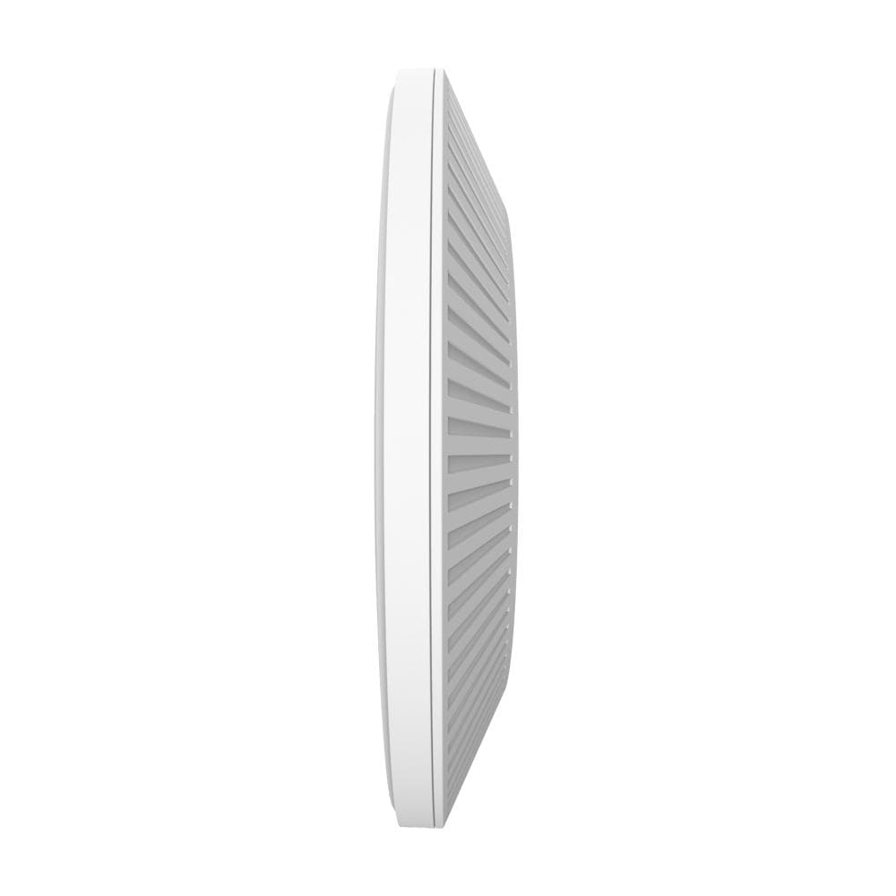 "Omada  BE9300 Ceiling Mount Tri-Band Wi-Fi 7 Access Point PORT: 1×2.5G RJ45 Port SPEED:574Mbps at  2.4 GHz + 2880 Mbps at 5 GHz+ 5760 Mbps at 6 GHz FEATURE: 802.3at POE+ and 12V DC (Power Adapter is not included), 4×Internal Antennas, MU-MIMO, 320MHz Supported, Seamless Roaming, Band Steering