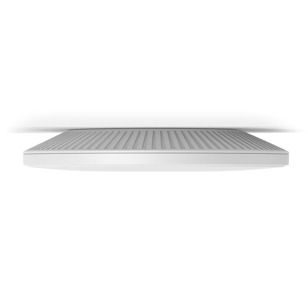 "Omada  BE9300 Ceiling Mount Tri-Band Wi-Fi 7 Access Point PORT: 1×2.5G RJ45 Port SPEED:574Mbps at  2.4 GHz + 2880 Mbps at 5 GHz+ 5760 Mbps at 6 GHz FEATURE: 802.3at POE+ and 12V DC (Power Adapter is not included), 4×Internal Antennas, MU-MIMO, 320MHz Supported, Seamless Roaming, Band Steering
