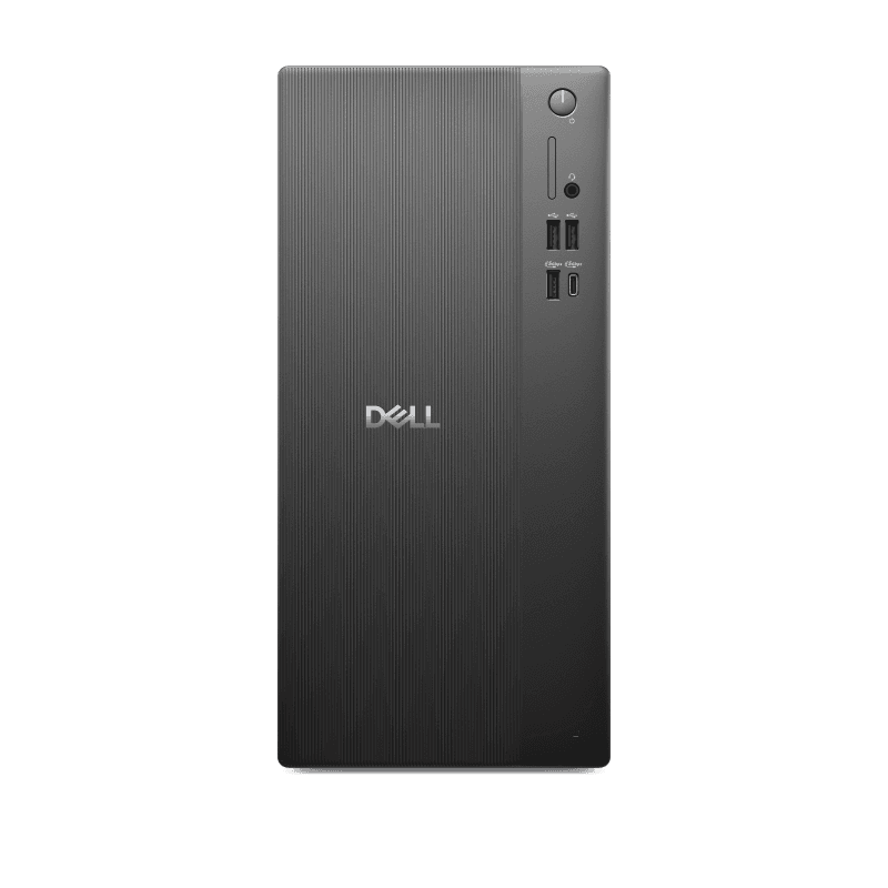 Desktop Dell Tower ECT1250, 180W Chassis, Energy Star Label, Intel(R) Core(TM) Ultra 7-265 processor (20 Cores, 30MB Total Cache, 2.4GHz), Intel(R) UHD Graphics, 16GB, 1x16GB, DDR5, 5600MT/s, 1TB M.2 PCIe NVMe Solid State Drive, No Optical Drive, 3.0 SD Card Reader, MediaTek Wi-Fi 6 MT7920, 2x2