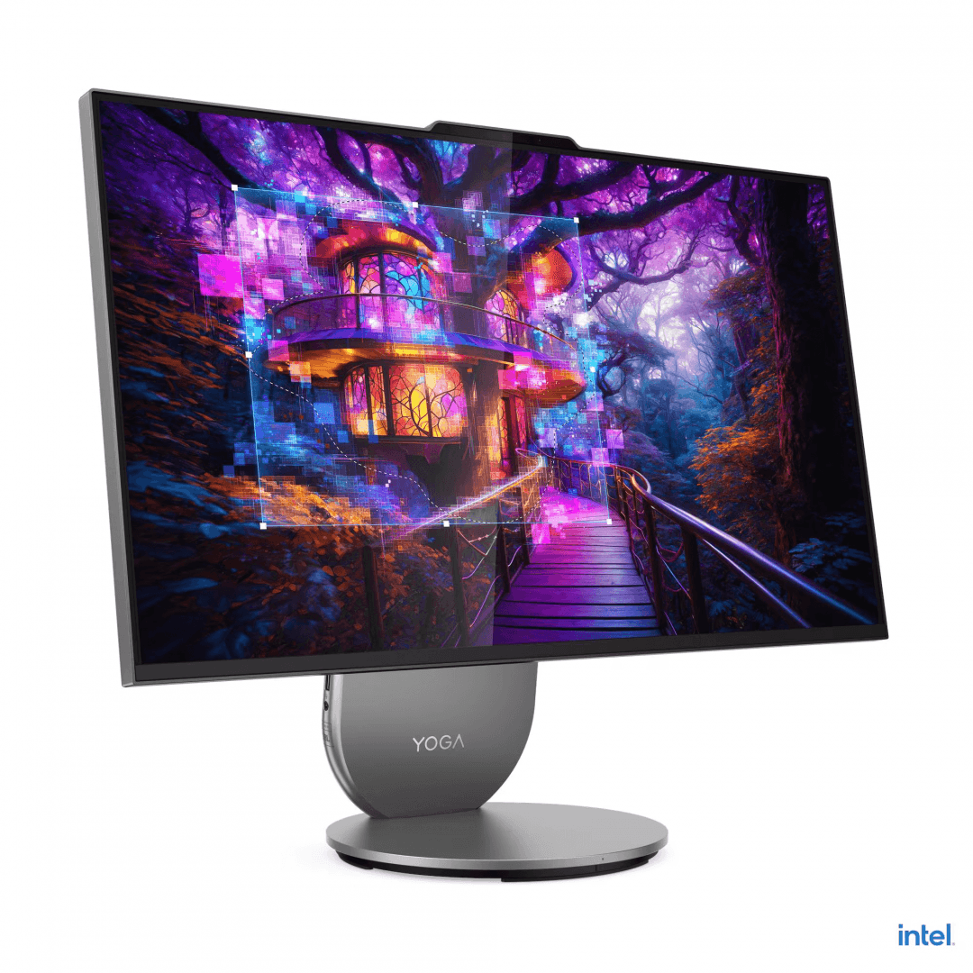 All-in-One Lenovo Yoga AIO 27IAH10 27" QHD (2560x1440) IPS 400nits, 99% sRGB, 4 side like, 120Hz, Intel® Core Ultra 5 125H, 14C (4P + 8E + 2LPE) / 18T, Max Turbo up to 4.5GHz, 18MB, video Integrated Intel® Arc™ Graphics, RAM 1x 16GB Soldered LPDDR5x-7467; Memory soldered to systemboard, no slots