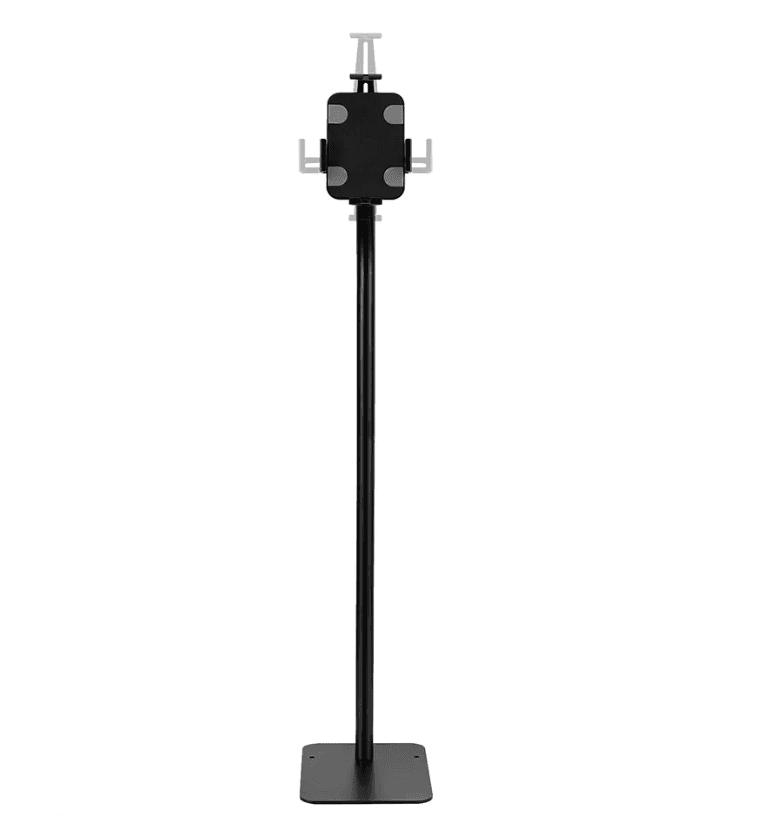 Neomounts by Newstar FL15-625BL1 tablet floor stand  General Min. screen size* : 7,9 inch Max. screen size* : 11 inch Max. weight : 1 kg Screens : 1  Functionality Type : Tilt, Rotate  Tilt (degrees) : +20°, -110°  Rotate (degrees) : 360°  Height : 123,8 cm  Width : 22 cm  Adjustment type : Manual