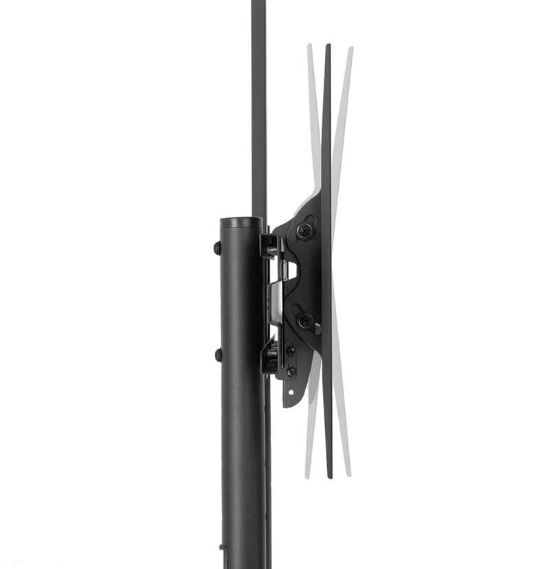 Stand podea mobil/fix Neomounts FL50-550BL1; pentru display-uri cu diagonale 37"-70", sistem de prindere VESA 100x100~600x400, greutate maxima suportata 50kg, tilt +5°/-12°, inaltime reglabila manual 1285-1450mm; management cabluri, 2 stalpi; dimensiuni 871x678x1966; culoare negru. Garantie 5 ani