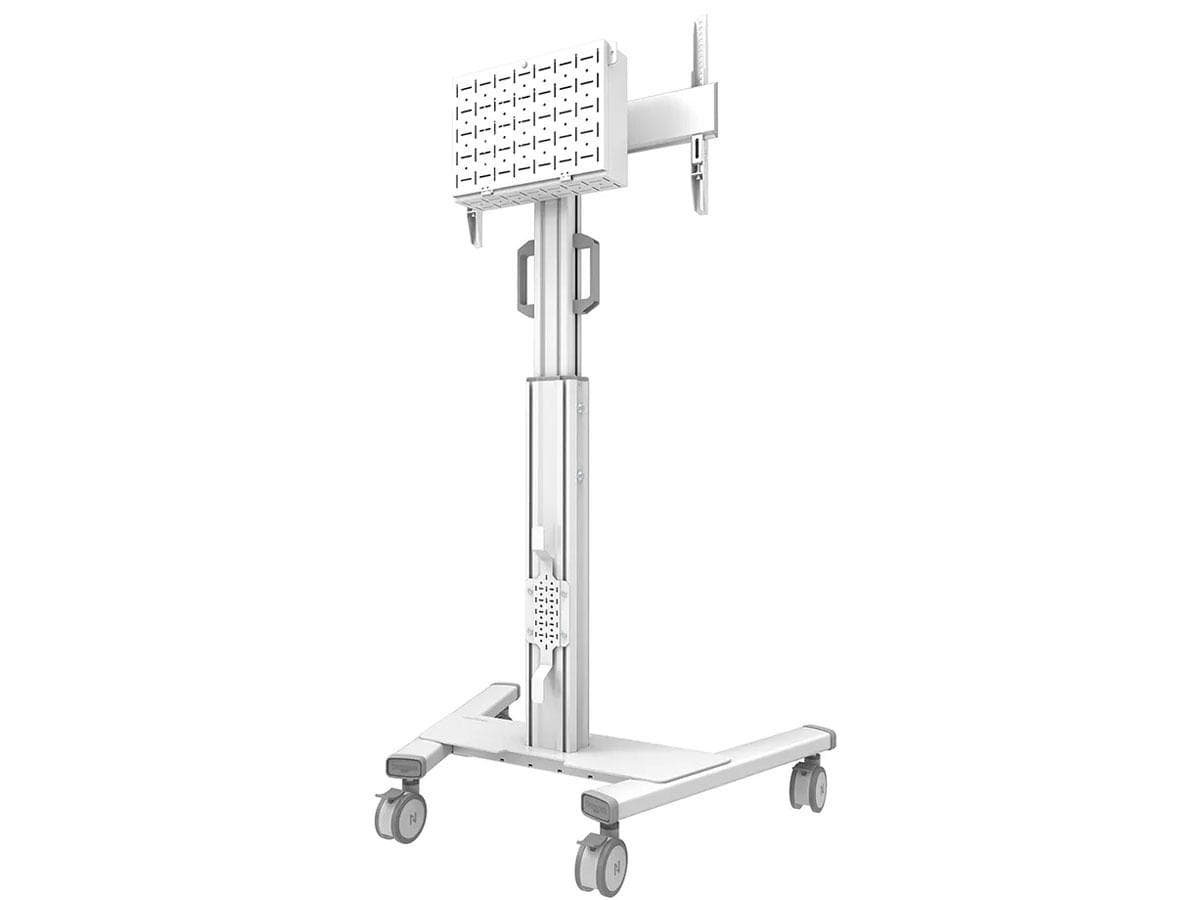 Stand podea mobil Neomounts 37"-75", VESA 100x100~600x400, 70kg, fix, inaltime reglabila, alb