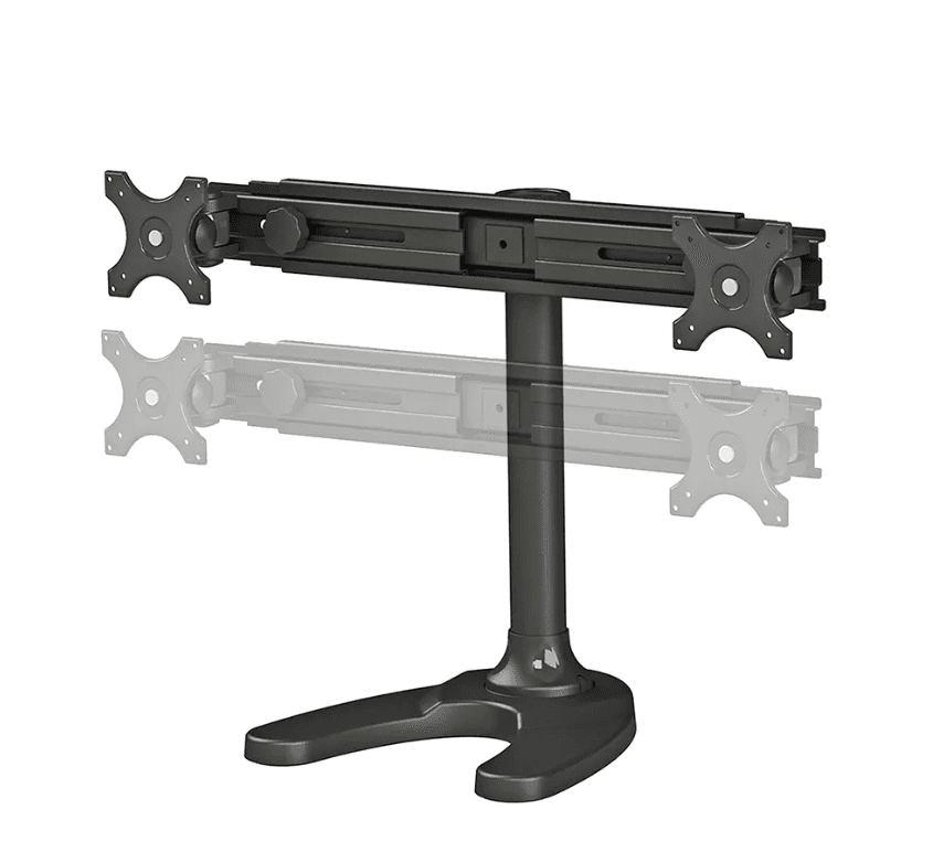 Suport dublu monitor de birou Neomounts FPMA-D700DD; pentru display-uri cu diagonale 19"-30", sistem de prindere VESA 75x75~100x100, greutate maxima suportata 8kg - per ecran, full motion, tilt +180°, swivel +180°, rotate +360°; inaltime reglabila manual 340-444mm; culoare negru. Garantie 5 ani