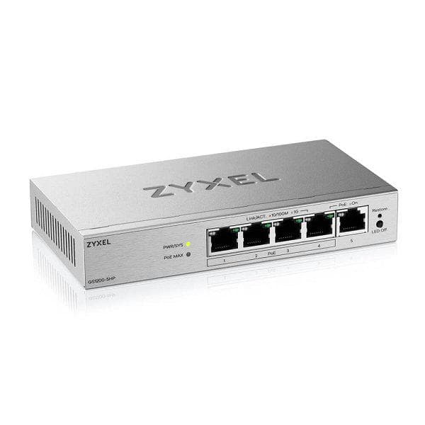 ZYXEL GS1200-5HPV3 5-Port Gigabit PoE Web-Managed Switch