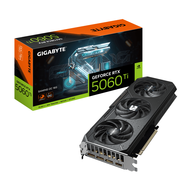 Placa Video GIGABYTE GEFORCE RTX 5060 TI GAMING OC 16GB GDDR7 128bit, PCIE 5.0, 3x DP 1x HDMI
