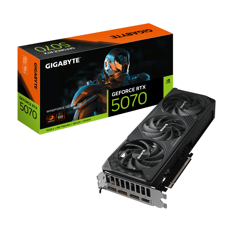Placa Video GIGABYTE GEFORCE RTX 5070 WINDFORCE OC SFF 12GB GDDR7 192 bit, PCIE 5.0, 3x DP 1x HDMI