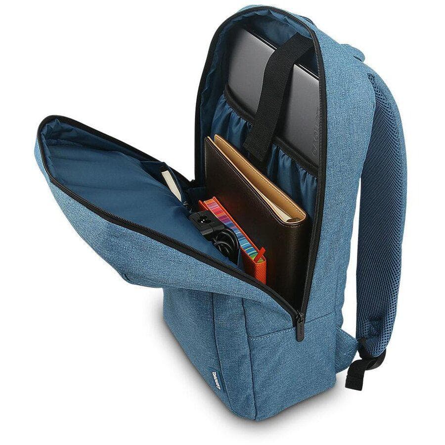 Lenovo Rucsac notebook 15.6" Business B210 Casual Blue, material rezistent la apa, buzunare interioare si exterioare foarte spatioase, buzunar suplimentar pentru accesorii, Interiorul este captusit cu material care protejeaza computerul de posibile daune, Material: Polyester, Dimensiuni externe: 455