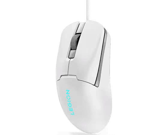 Mouse gaming Lenovo Legion M300s, Iluminare RGB, 8k DPI, Sensor Pixart, Glacier White