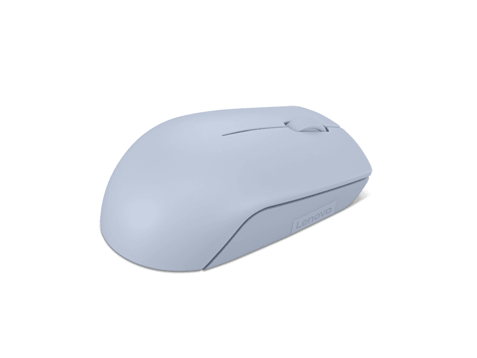 Lenovo 300 Wireless Compact Mouse Frost Blue, Tip: Standard, Rezolutie (dpi): 1000 dpi, Butoane/rotite, 3, Interfata mouse/ Tehnologie: Wireless, Interfata receiver, dongle USB 2.4GHz, Culoare: Albastru, Dimensiune (mm): 97.91 x 57.99 x 32.53 mm, Greutate: 52g, Garantie: 1 an