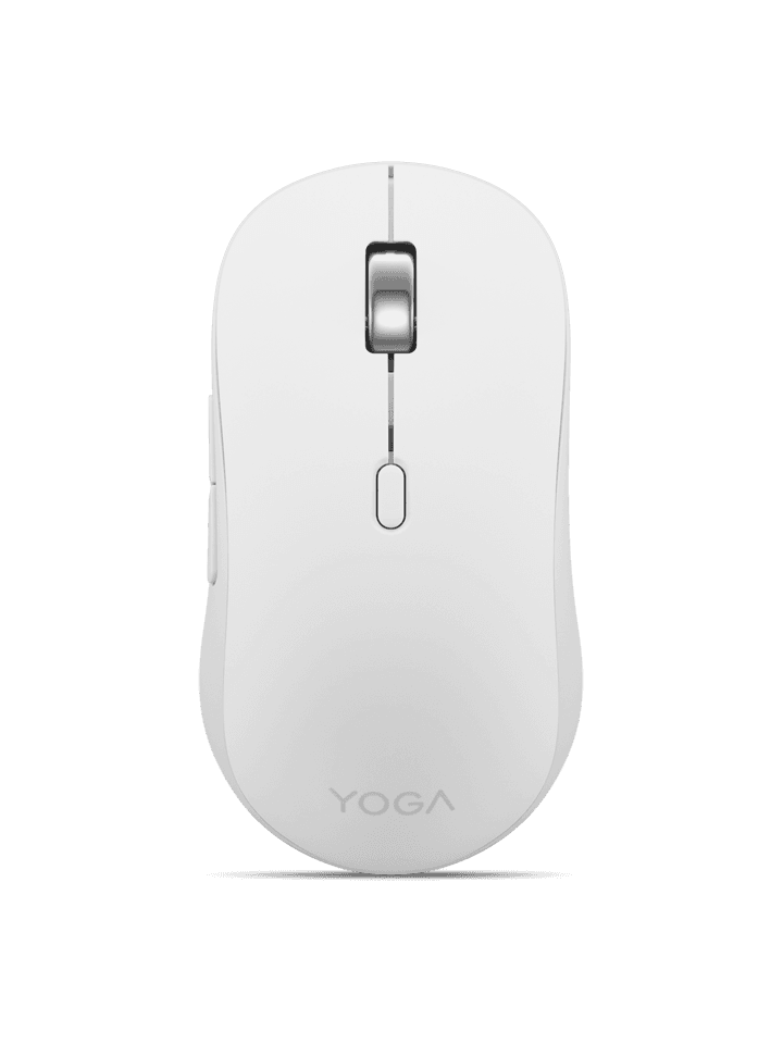 Mouse silentios Bluetooth Lenovo Yoga; pana la 4000DPI; tip: full size ambidextru; senzor: IR optic; numar de butoane: 6 (programabile); conectivitate: Bluetooth 5.3, se poate conecta la 3 dispozitive; greutate: 88g; compatibil cu Windows 10, Windows 11; include 1 x baterie de tip AA; culoare: alb