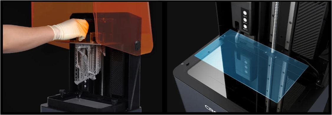 Imprimanta 3D Creality Halot-MAGE PRO cu rasina, Tehnologie SLA, Stereolitografie, sursa 150W, dimensiuni printare: 228*128*230mm, Dimensiuni imprimanta: 333*270*608mm, Viteza:170mm/h, Inaltime strat:0.05-0.15mm, LCD 10.3", rezolutie: 8K(7680x4320), transfer fisier: USB drive, rj45, WIFI, Creality