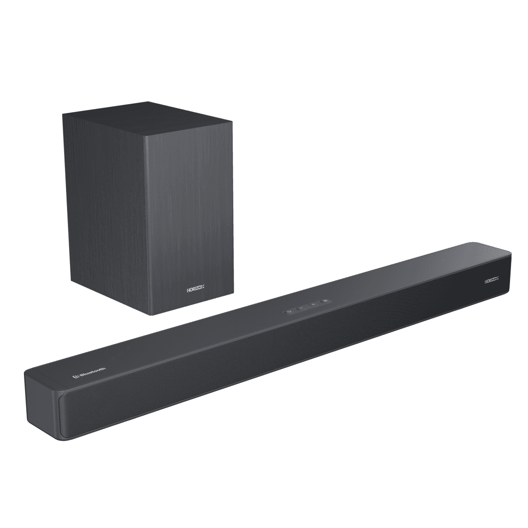 SOUNDBAR HORIZON HAV-S2630W / System 2.1 / Max Audio Power 110W (30W x2 + 50W) / Wireless Subwoofer / Digital Optical / AUX (3.5mm) / HDMI-ARC (CEC) / BT 5.4 / USB Playback / DOT-Matrix Display / Remote + Button Keys / Impedance: 4Ω x2 + 4Ω / Signal to Noise Ratio (SNR): 73dB / Wall- Mount Ready /