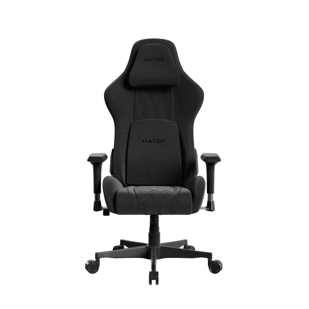 Scaun gaming Hator Darkside 3M Fabric, material cadru: Oțel, Țesătură CloudTouch™, piston cu gaz: Certificat SGS Clasa 4, cotiere: Ergonomice, 2D, bază cu 5 brațe ranforsate, realizată din PU armat, material de bază: spumă cu densitate mare InfuseFoam, dimensiune roți: 65 mm, material roți