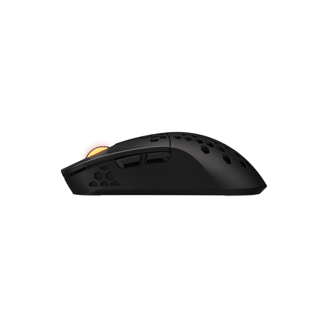Mouse wireless Hator Stellar Pro, conectivitate 2.4GHz, bluetooth si USB, polling rate pana la 1000Hz, capacitate baterie 300mAh, durata de viata baterie in modul wireless pana la 18 ore (iluminare pornita), pana la 42 de ore (iluminare oprita), timp incarcare 2 ore, tip senzor Optical PixArt 3395