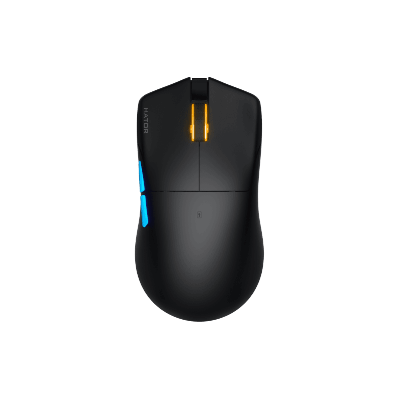 Mouse gaming wireless Hator Pulsar 3 PRO, polling rate pana la 1000Hz, senzor Optical PixArt PAW 3950, rezolutie maxima 30000 DPI, switch HATOR® Optical 100M, side switch Kailh 3M, durata de viata baterie in wireless mode pana la 120 de ore, negru