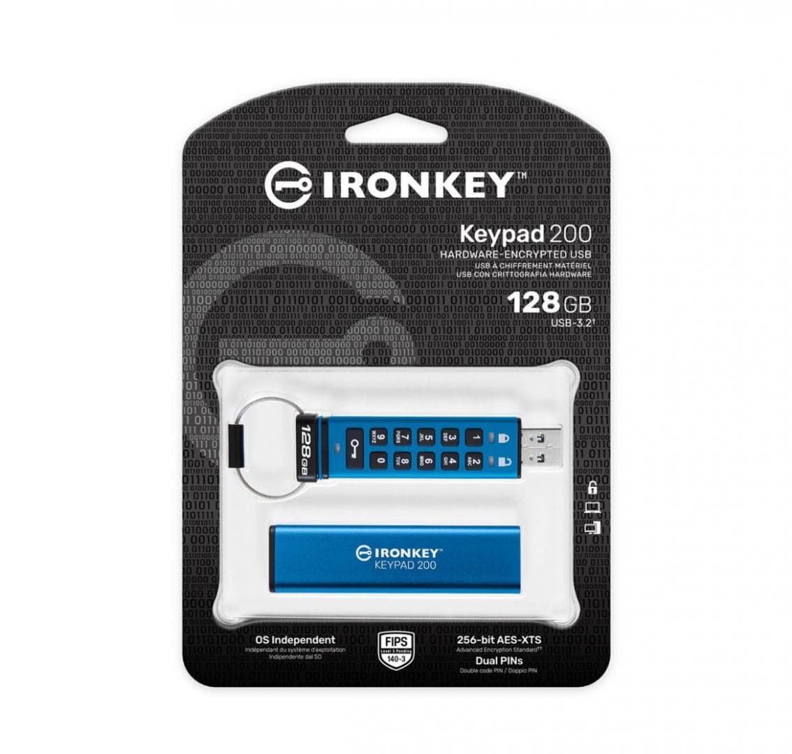 Memorie USB Flash Drive Kingston 128GB IronKey Pad
