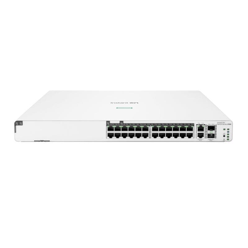 HPE Networking Instant On Switch 20p Gigabit CL4 4p Gigabit CL6 PoE 2p 10GBT 2p SFP+ 370W 1960