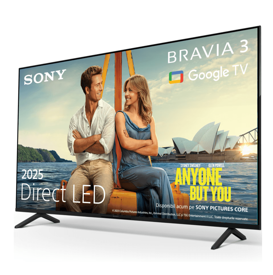 Televizor Sony BRAVIA 3 LED 50S39, 126 cm, Smart Google TV, 4K, Clasa E