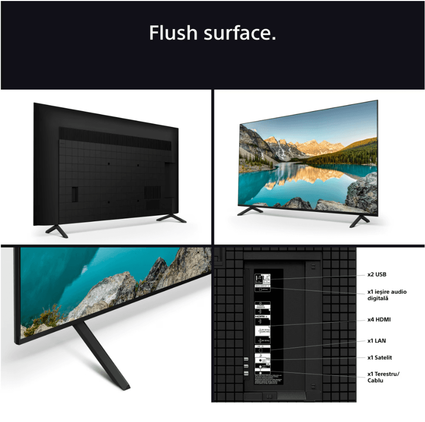 Televizor Sony BRAVIA 3 LED 55S35, 139 cm, Smart Google TV, 4K Ultra HD, Clasa F